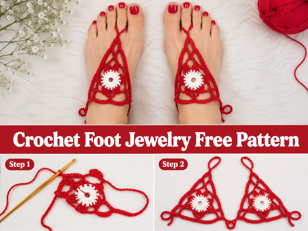 Crochet Foot Jewelry Free Pattern z