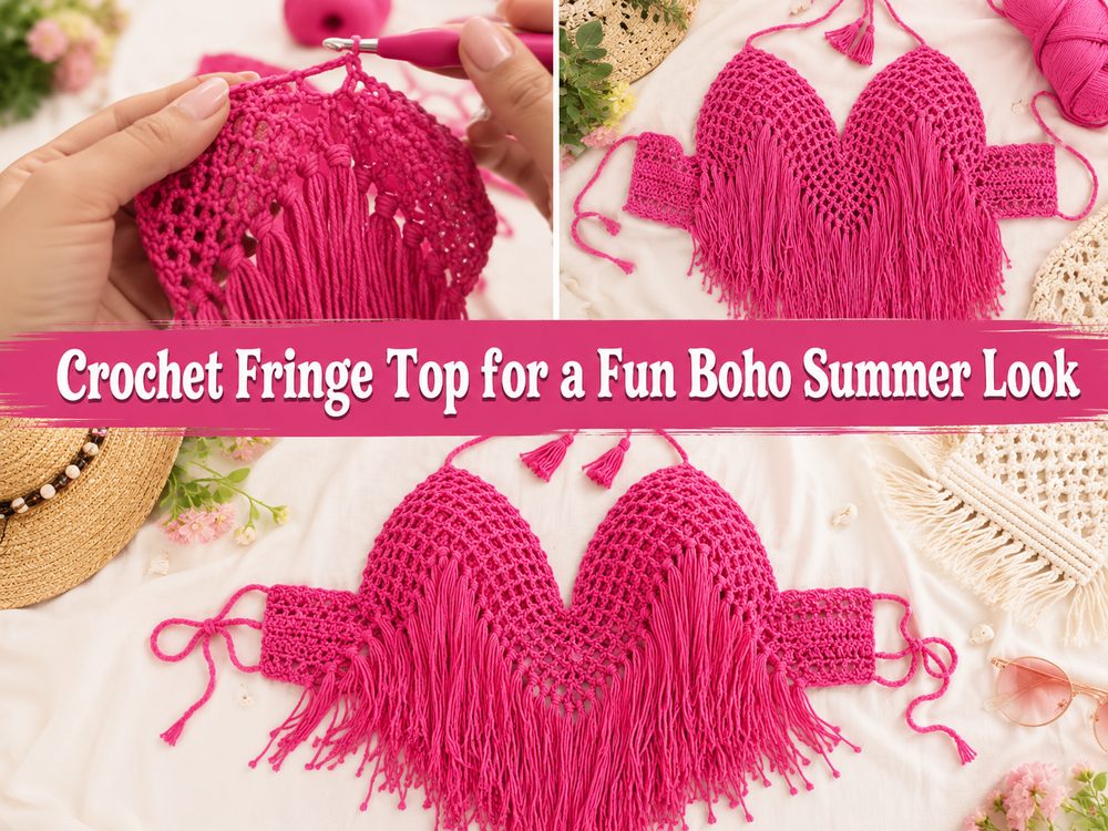Crochet Fringe Top for a Fun Boho Summer Look Z