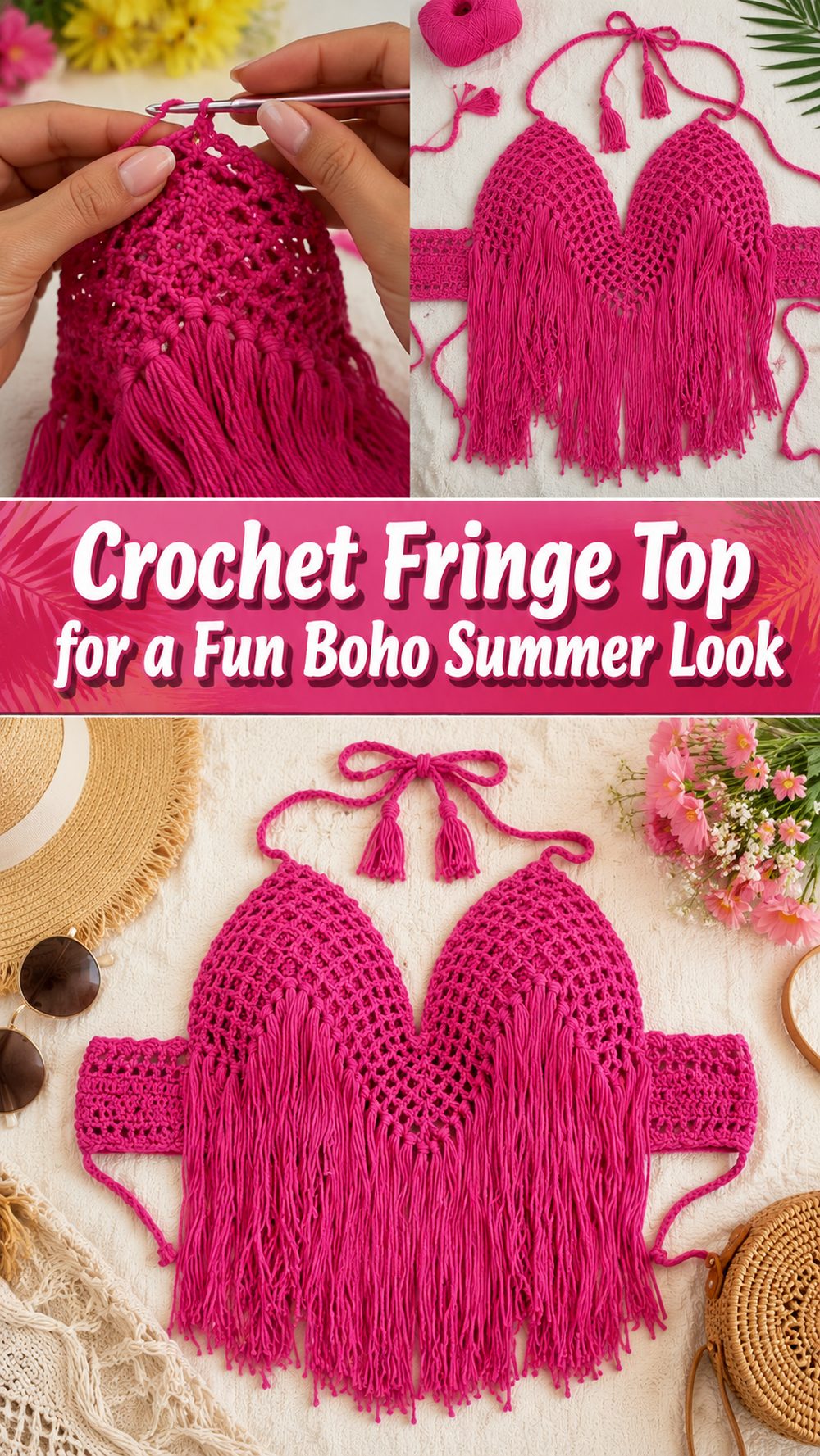 Crochet Fringe Top for a Fun Boho Summer Look
