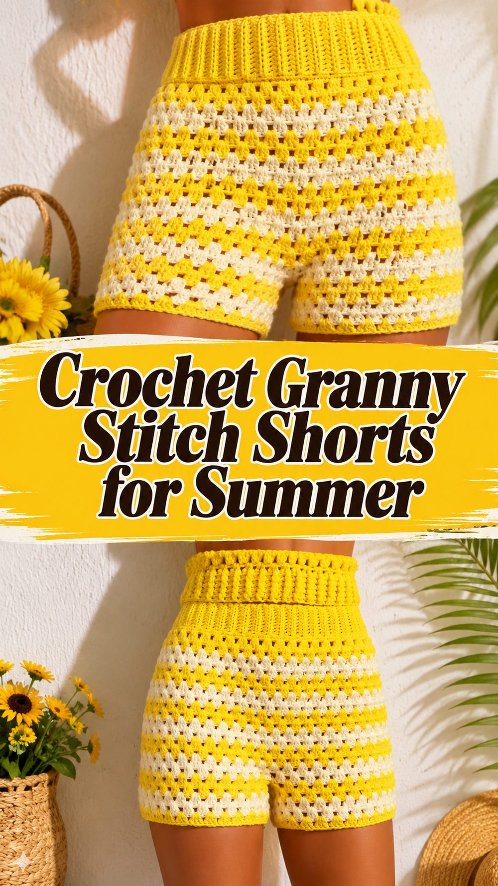 Crochet Granny Stitch Shorts for Summer