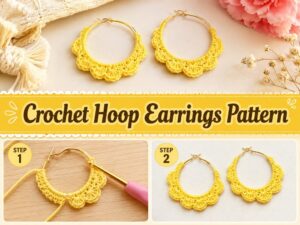 Crochet Hoop Earrings Pattern sz