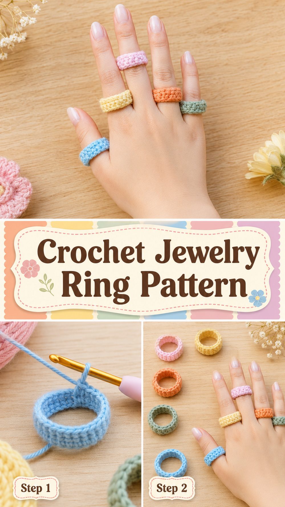 Crochet Jewelry Ring Pattern