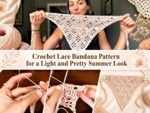 Crochet Lace Bandana Pattern for a Light and Pretty Summer Look1