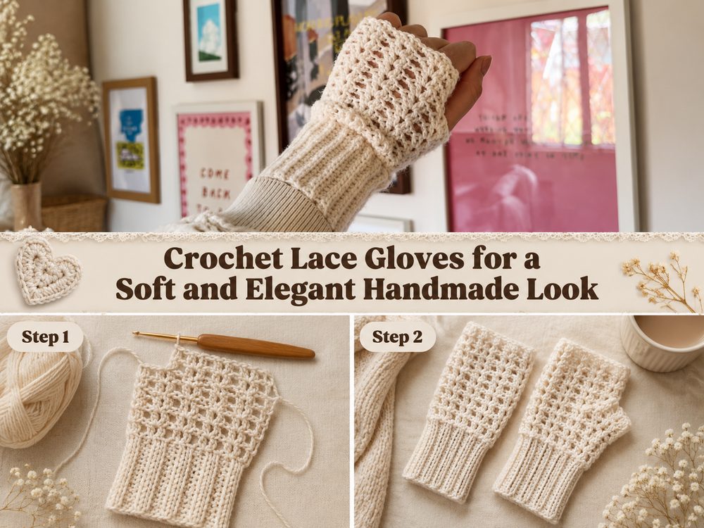 Crochet Lace Gloves for a Soft and Elegant Handmade Look z
