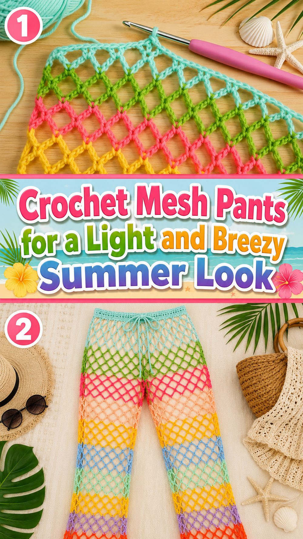 Crochet Mesh Pants for a Light and Breezy Summer Look