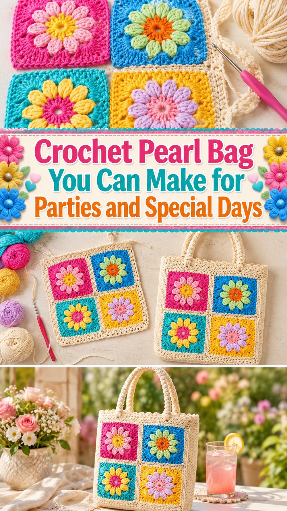 Crochet Pearl Bag You Can Make for Parties and Special Days