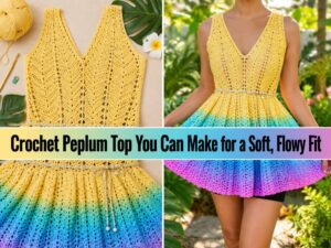 Crochet Peplum Top You Can Make for a Soft, Flowy Fit AS