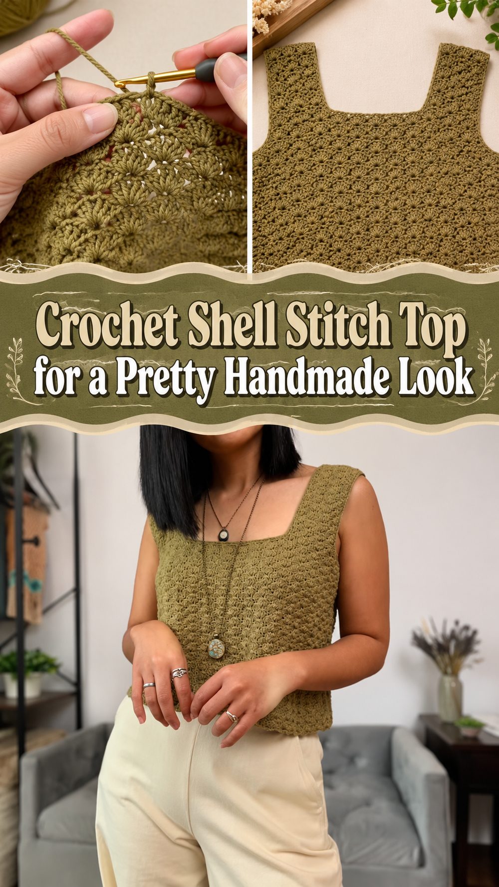 Crochet Shell Stitch Top for a Pretty Handmade Look