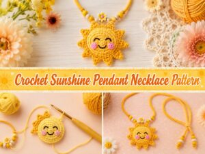 Crochet Sunshine Pendant Necklace Pattern za