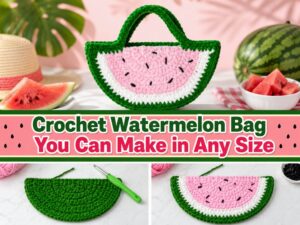 Crochet Watermelon Bag You Can Make in Any Size za