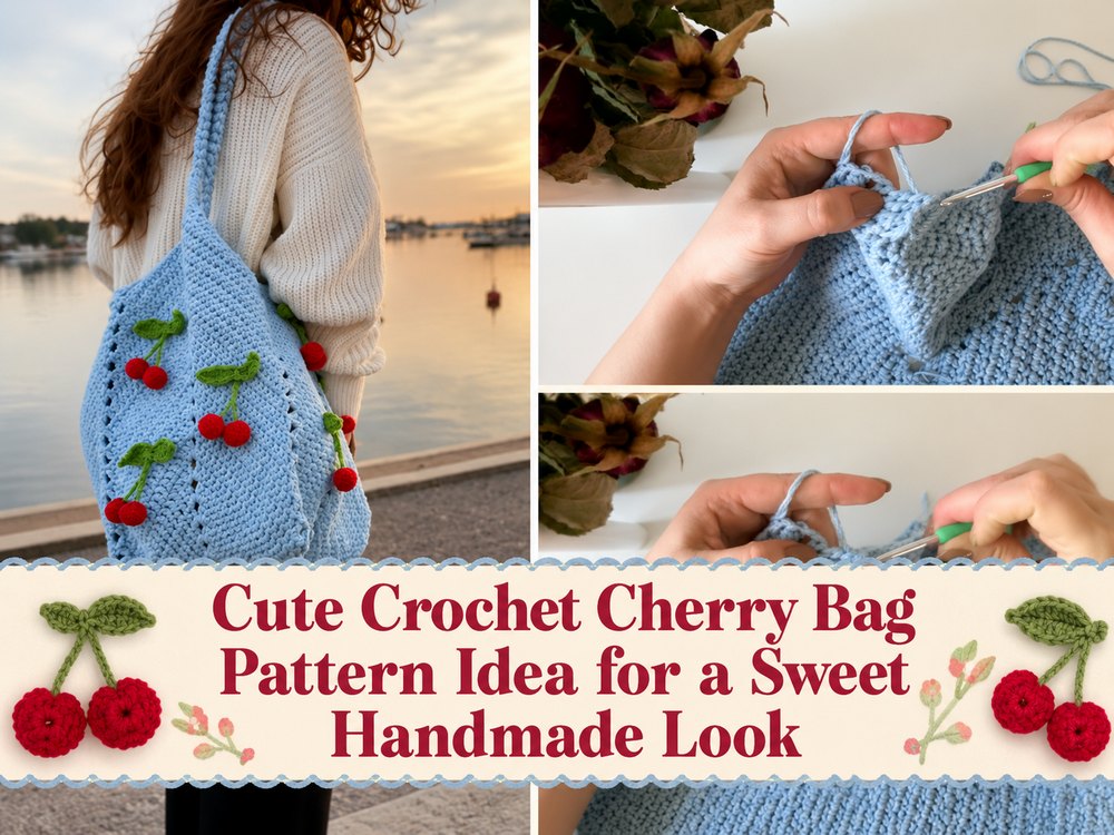Cute Crochet Cherry Bag Pattern Idea for a Sweet Handmade Look1