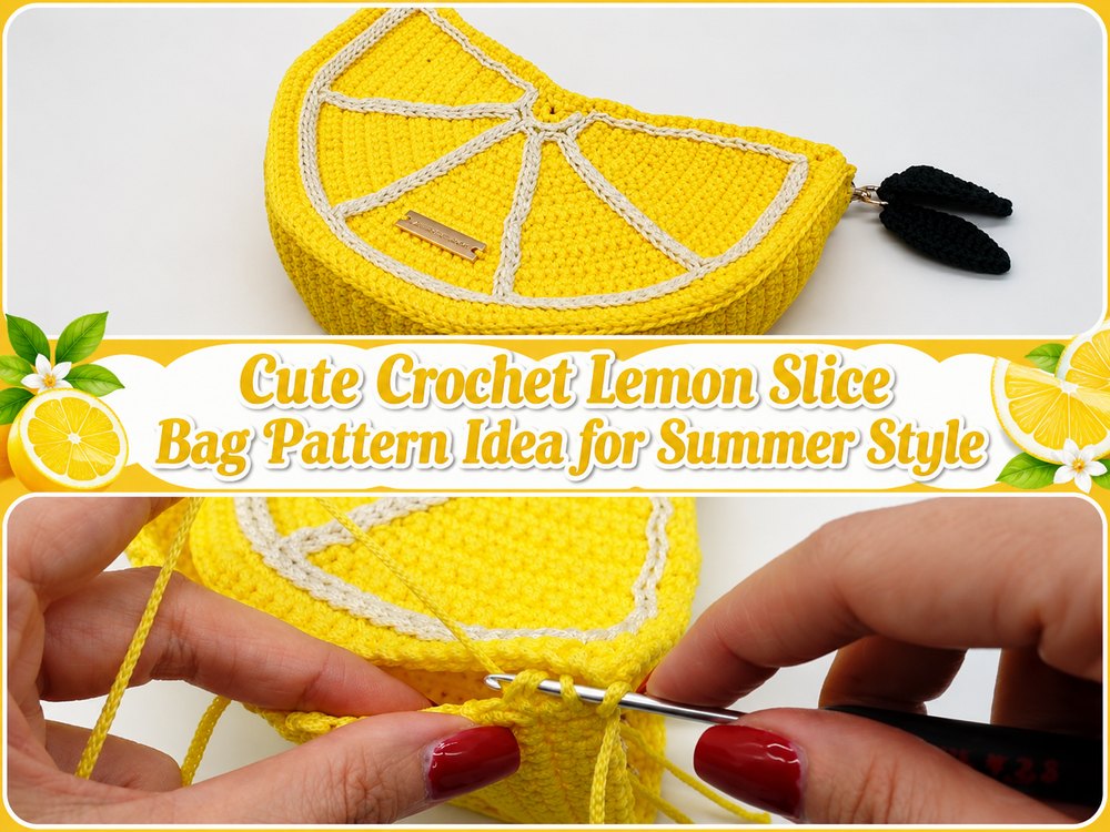 Cute Crochet Lemon Slice Bag Pattern Idea for Summer Style1
