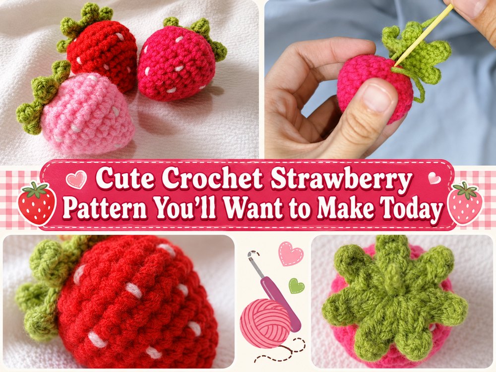 Cute Crochet Strawberry Pattern You’ll Want to Make Today1