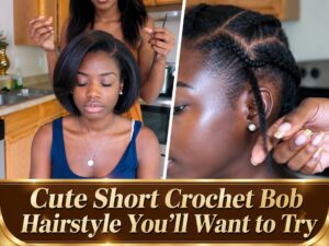 Cute Short Crochet Bob Hairstyle You’ll Want to Try1