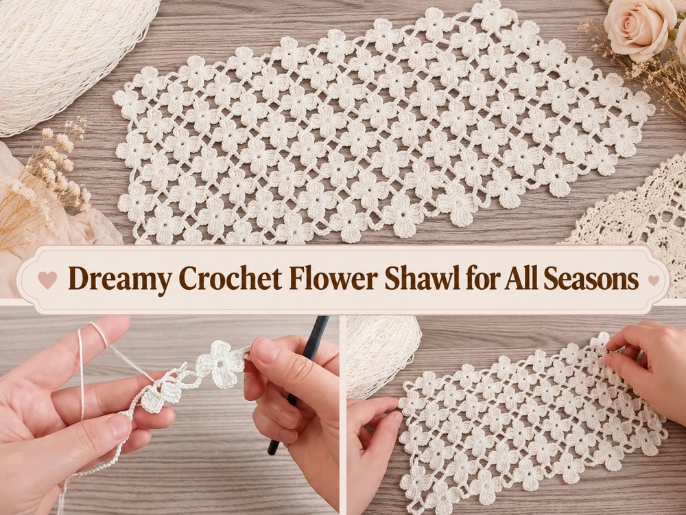 Dreamy Crochet Flower Shawl for All Seasons1