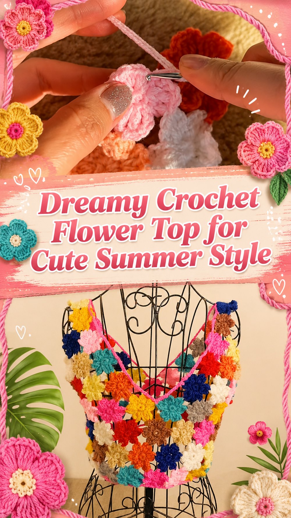 Dreamy Crochet Flower Top for Cute Summer Style