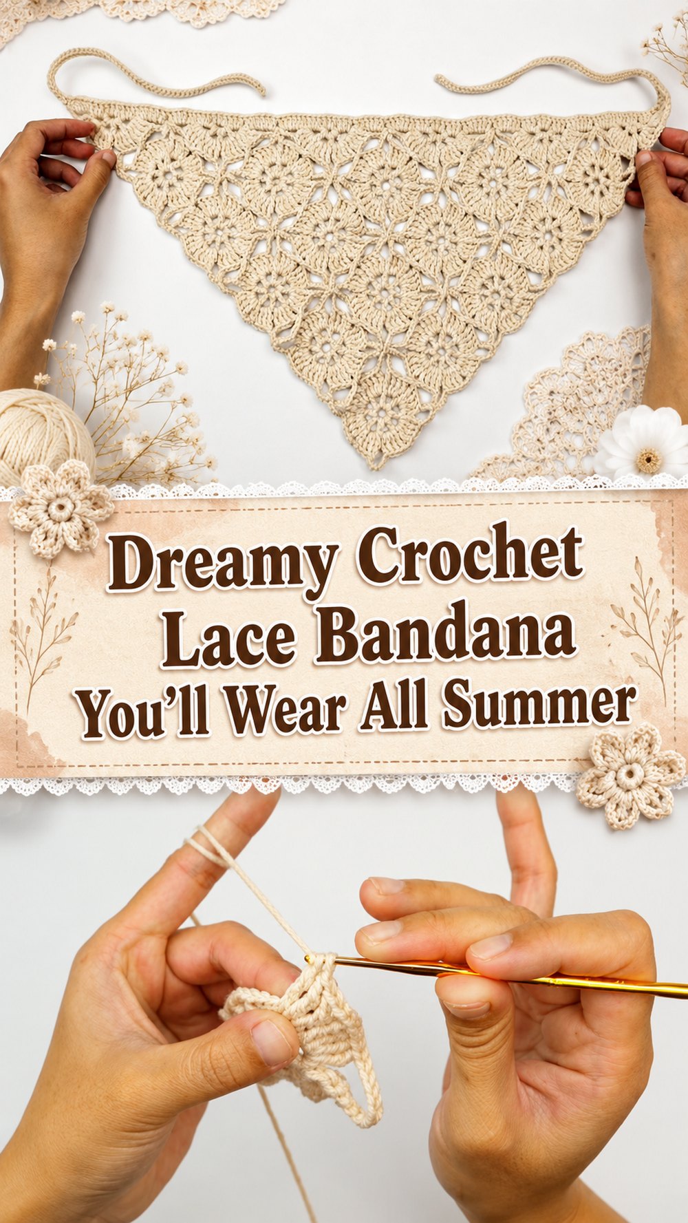 Dreamy Crochet Lace Bandana You’ll Wear All Summer