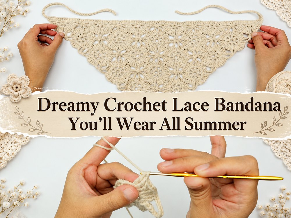 Dreamy Crochet Lace Bandana You’ll Wear All Summer1