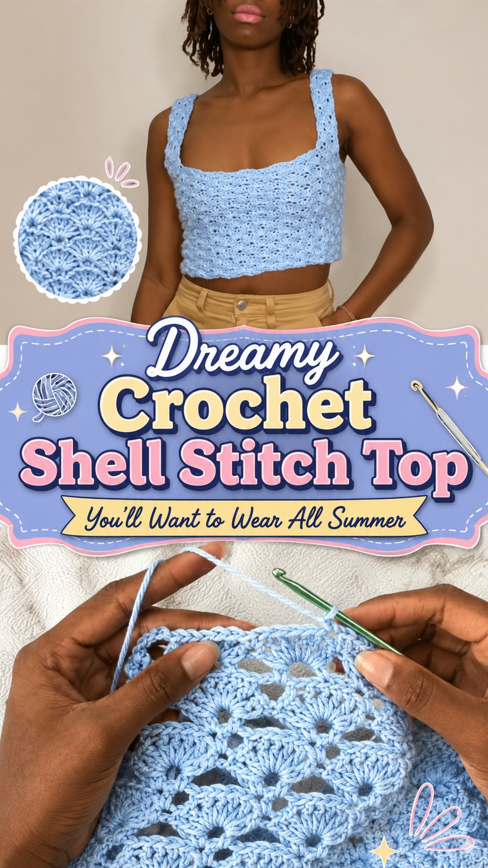 Dreamy Crochet Shell Stitch Top You’ll Want to Wear All Summer