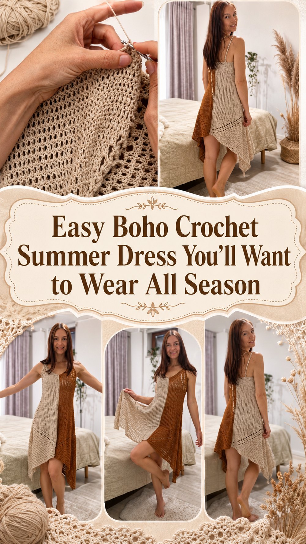 Easy Boho Crochet Summer Dress You’ll Want to Wear All Season
