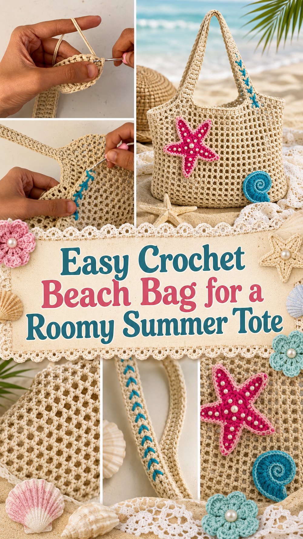 Easy Crochet Beach Bag for a Roomy Summer Tote