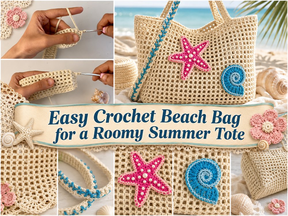 Easy Crochet Beach Bag for a Roomy Summer Tote1