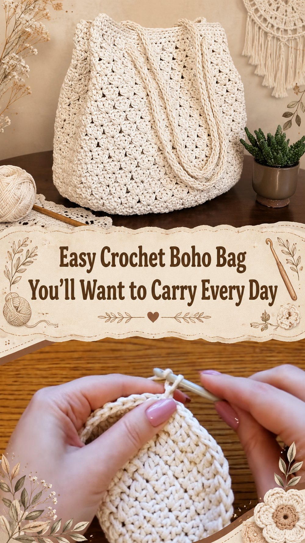 Easy Crochet Boho Bag You’ll Want to Carry Every Day