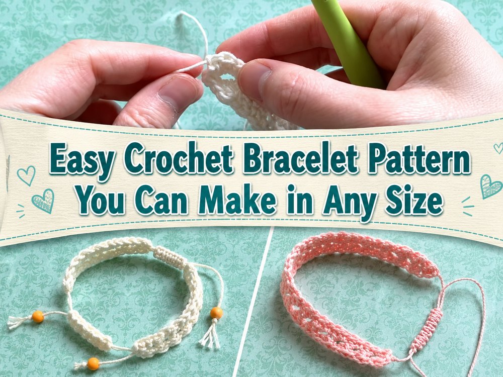 Easy Crochet Bracelet Pattern You Can Make in Any Size1