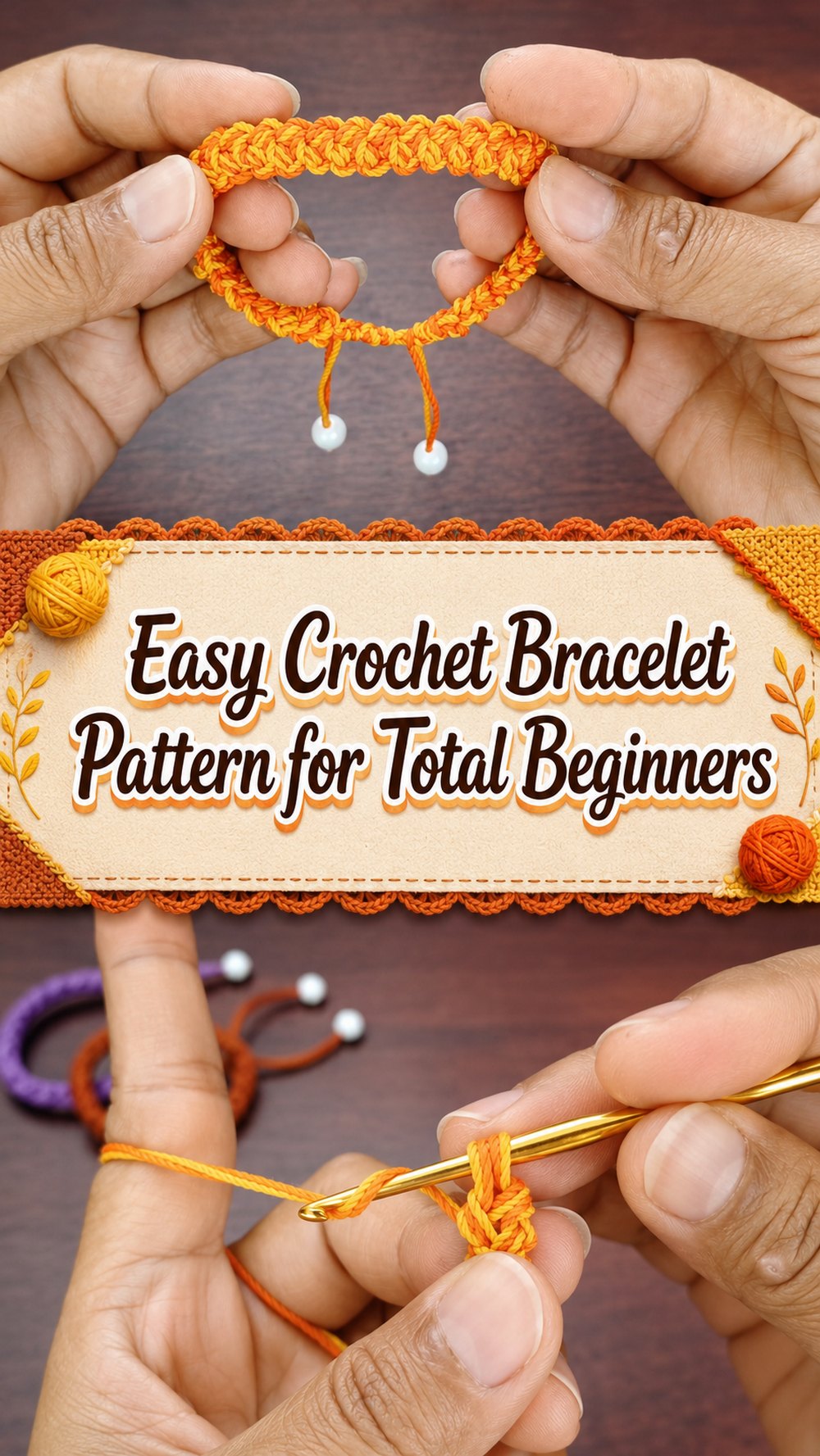 Easy Crochet Bracelet Pattern for Total Beginners