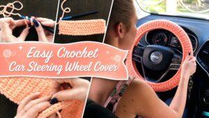 Easy Crochet Car Steering Wheel Cover1
