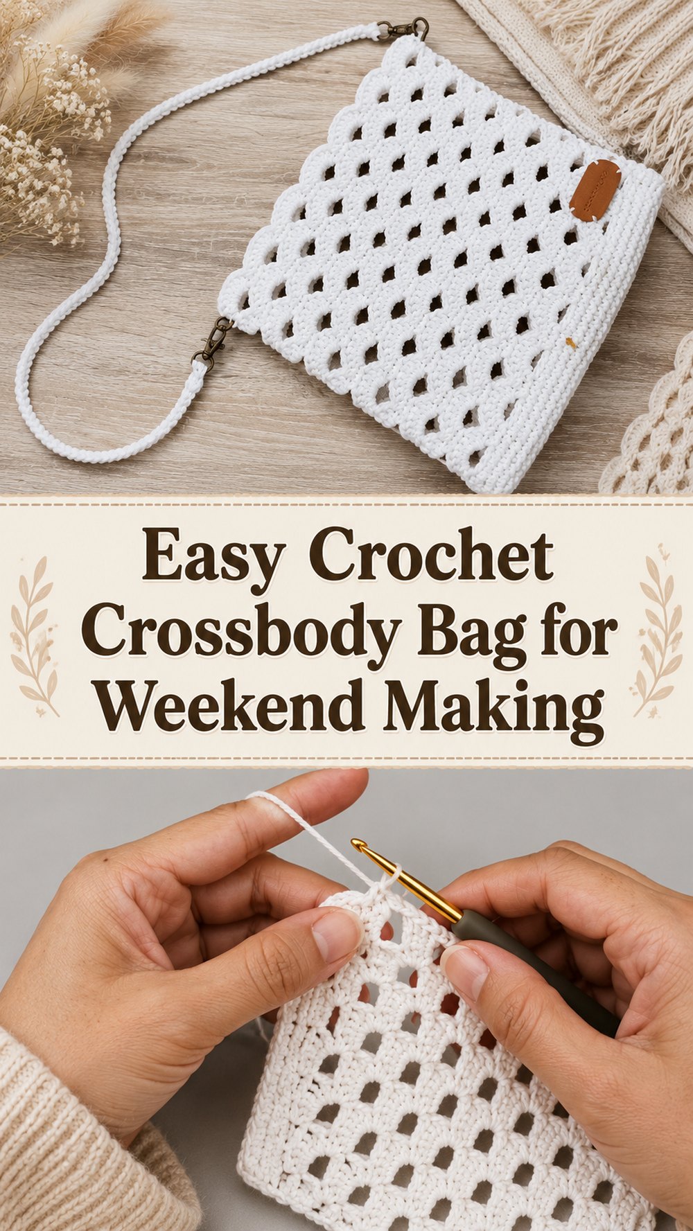 Easy Crochet Crossbody Bag for Weekend Making