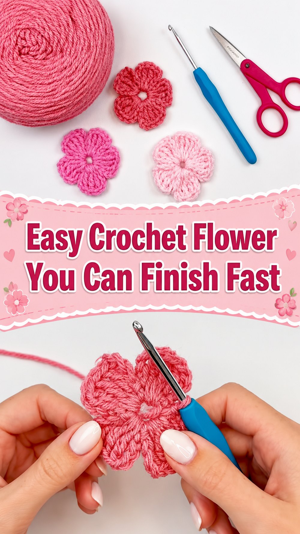 Easy Crochet Flower You Can Finish Fast
