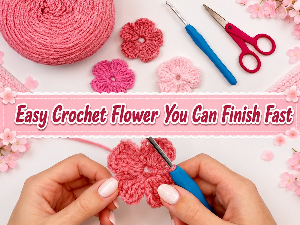 Easy Crochet Flower You Can Finish Fast1