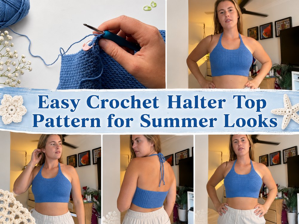 Easy Crochet Halter Top Pattern for Summer Looks1