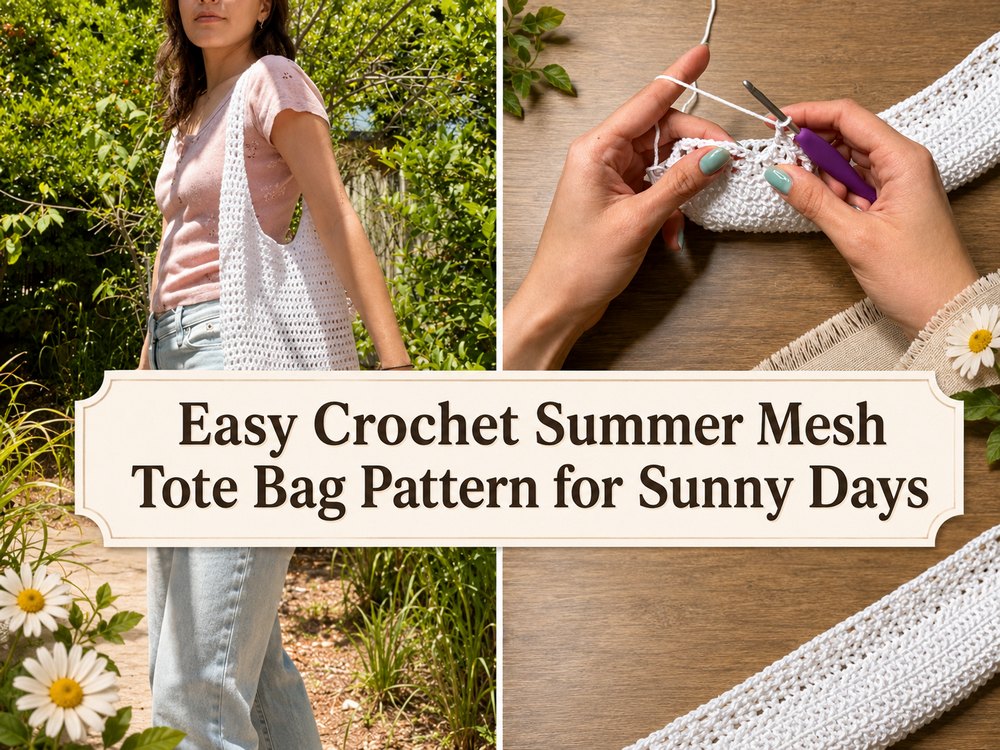 Easy Crochet Summer Mesh Tote Bag Pattern for Sunny Days1