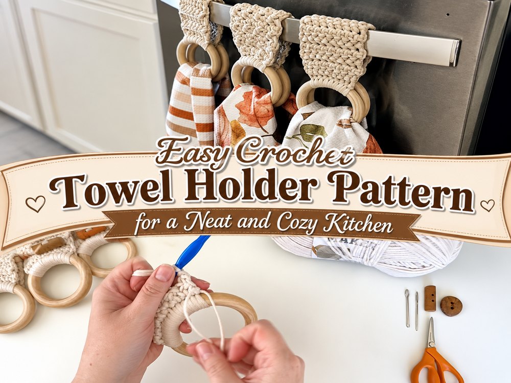 Easy Crochet Towel Holder Pattern for a Neat and Cozy Kitchen1