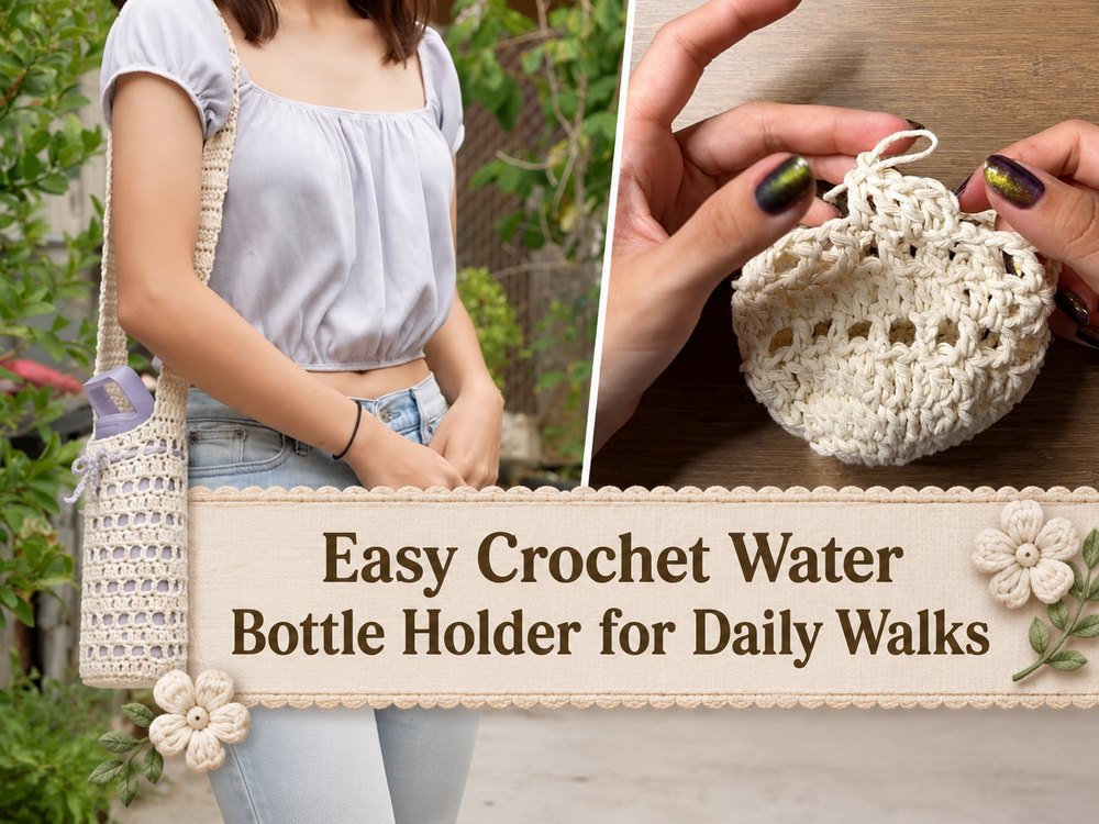Easy Crochet Water Bottle Holder for Daily Walks1