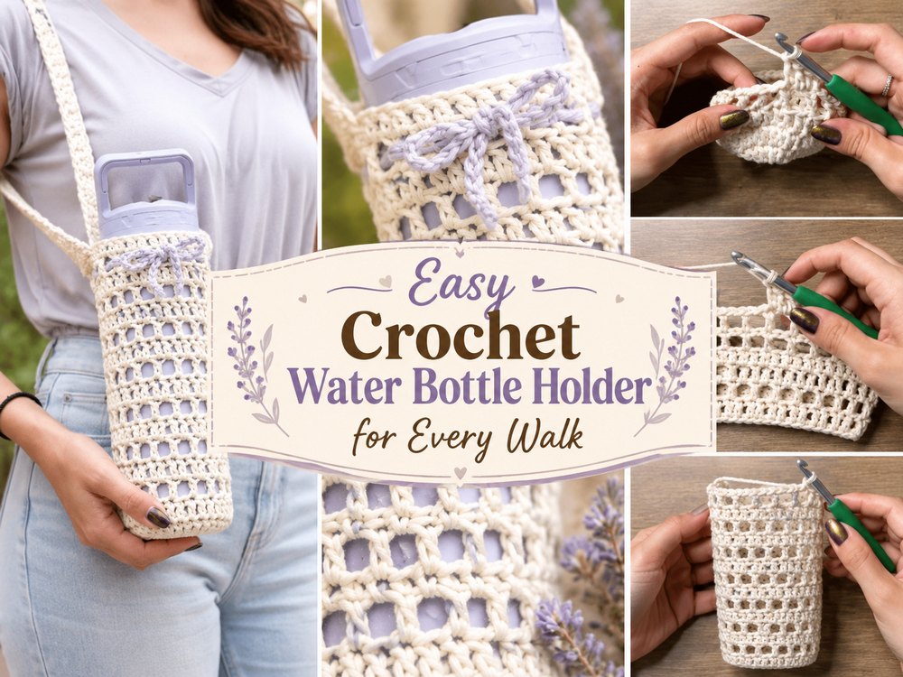 Easy Crochet Water Bottle Holder for Every Walk1