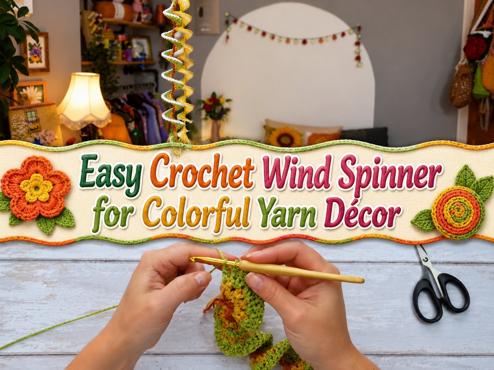 Easy Crochet Wind Spinner for Colorful Yarn Décor1