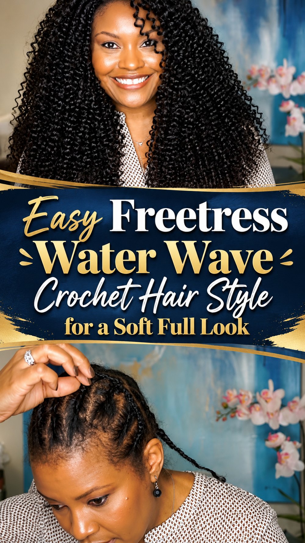 Easy Freetress Water Wave Crochet Hair Style for a Soft Full Look