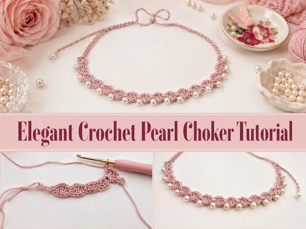 Elegant Crochet Pearl Choker Tutorial s