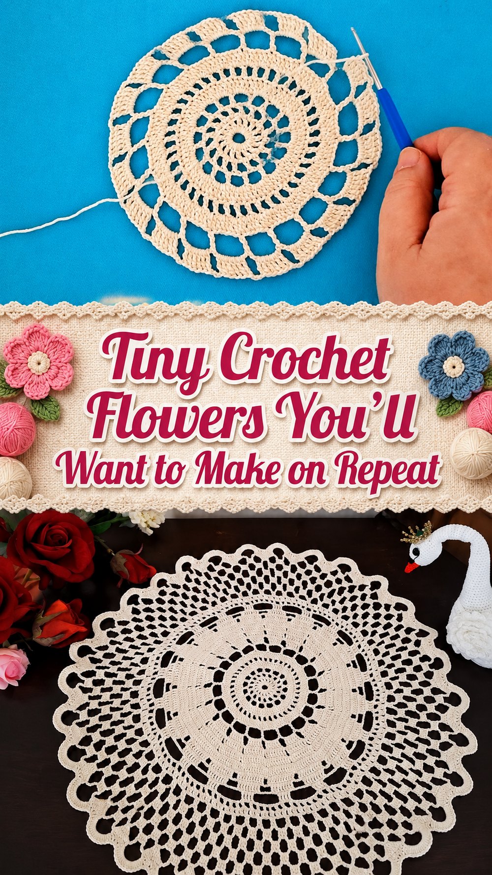 Elegant Round Crochet Tablecloth for Weekend Making