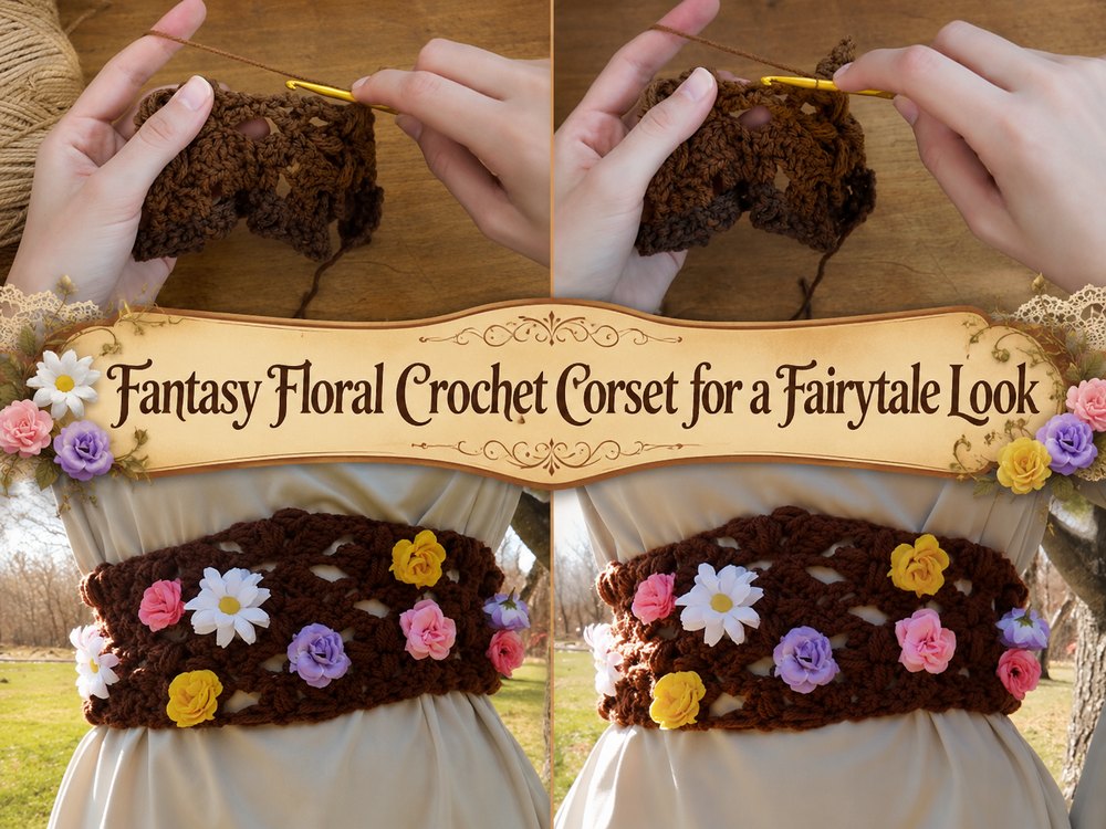 Fantasy Floral Crochet Corset for a Fairytale Look1