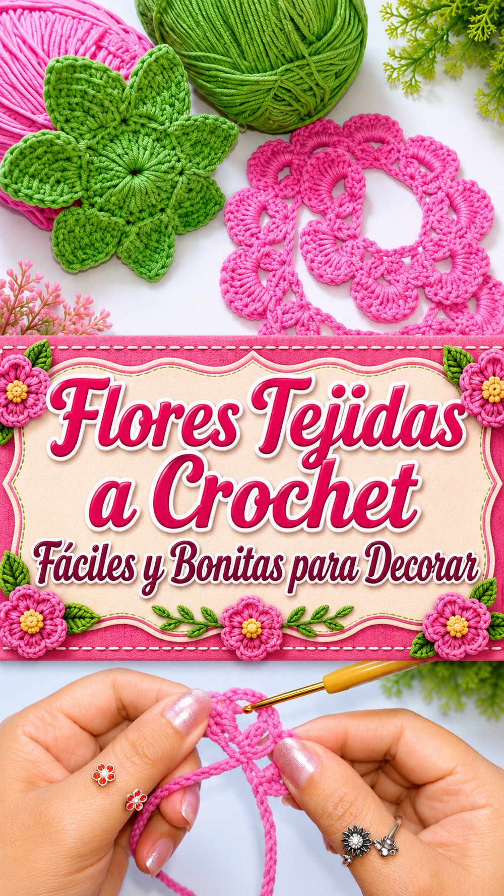 Flores Tejidas a Crochet Fáciles y Bonitas para Decorar