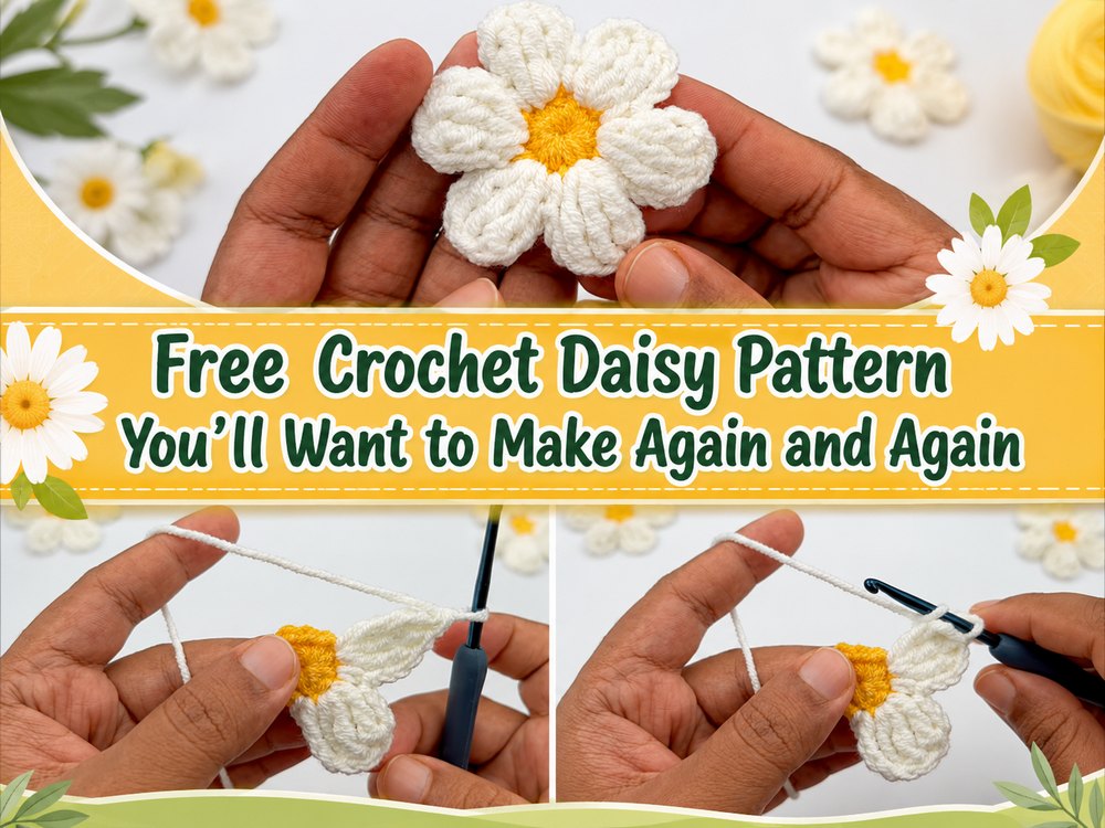 Free Crochet Daisy Pattern You’ll Want to Make Again and Again1