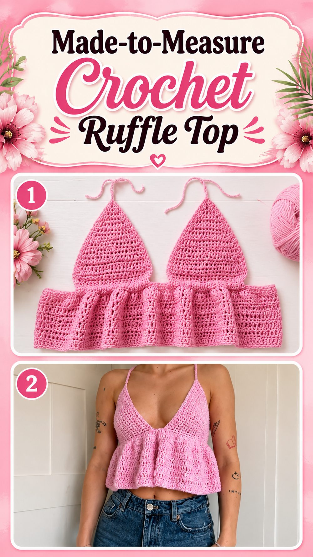 Made-to-Measure Crochet Ruffle Top