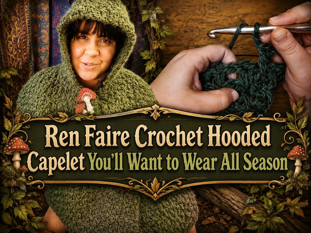 Ren Faire Crochet Hooded Capelet You’ll Want to Wear All Season1