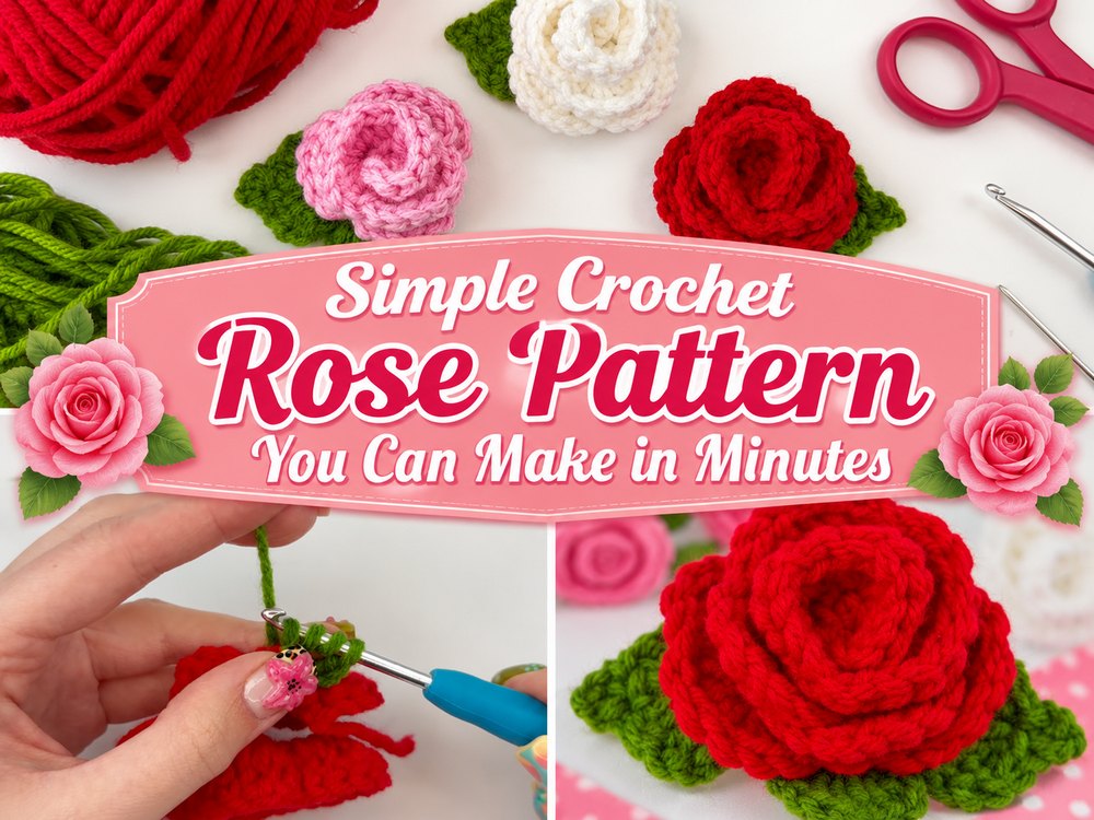 Simple Crochet Rose Pattern You Can Make in Minutes1