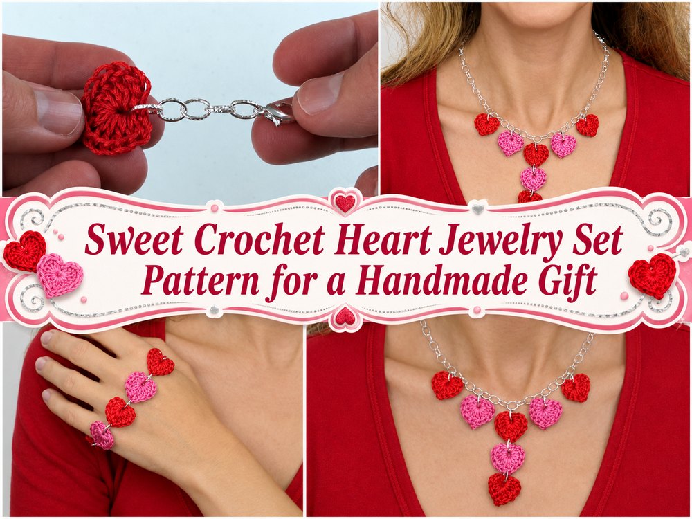 Sweet Crochet Heart Jewelry Set Pattern for a Handmade Gift1