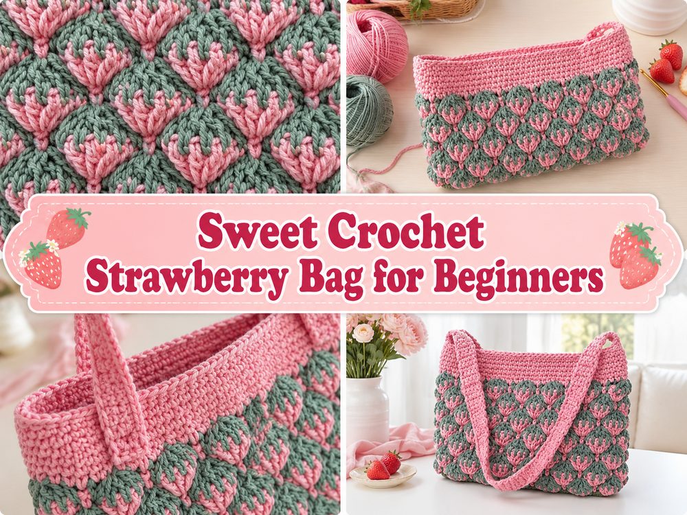 Sweet Crochet Strawberry Bag for Beginners xz
